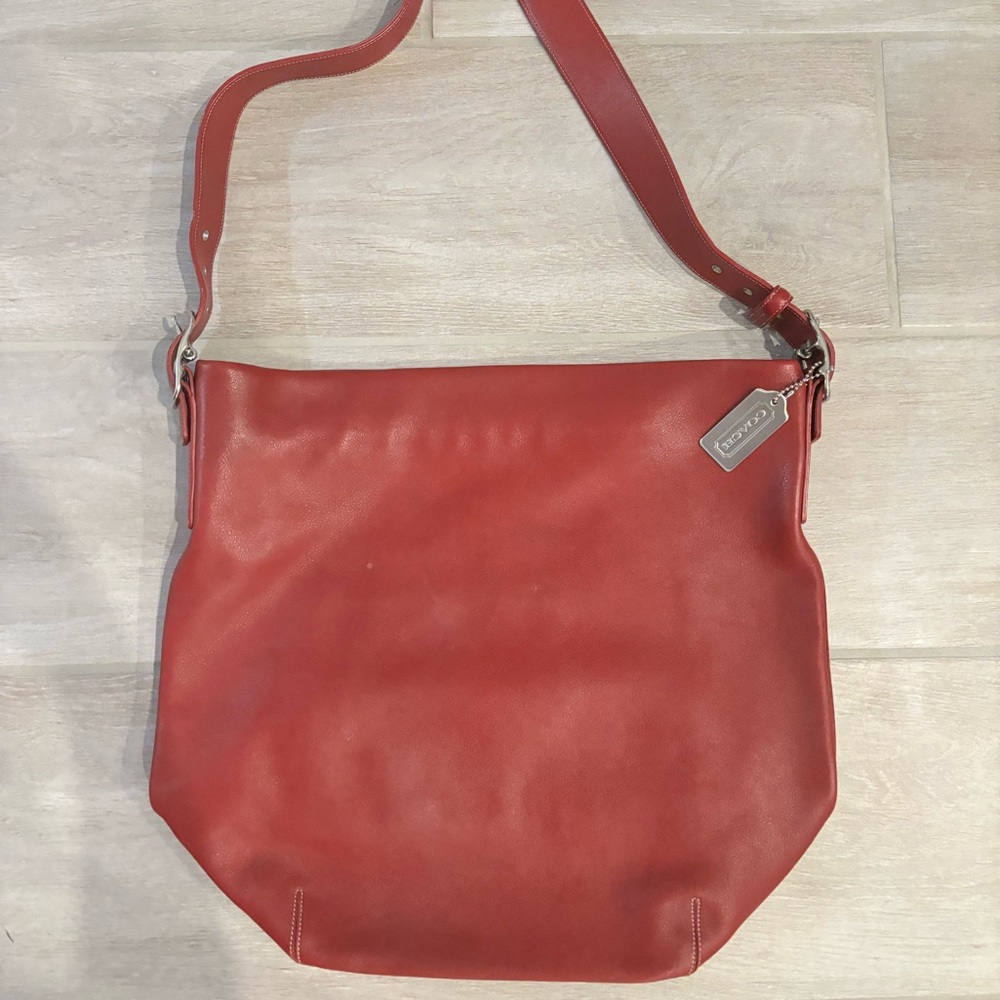 Red Coach Bucket Bag